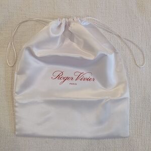 Roger Vivier White Drawstring Dust Bag Storage Travel